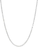 Round Cut Lab-Grown Diamond Tennis Necklace for Women, 18" Length, 22 Carats, 14K White Gold, F-G Color, VVS-VS Clarity  Elegant Jewelry Gift.
