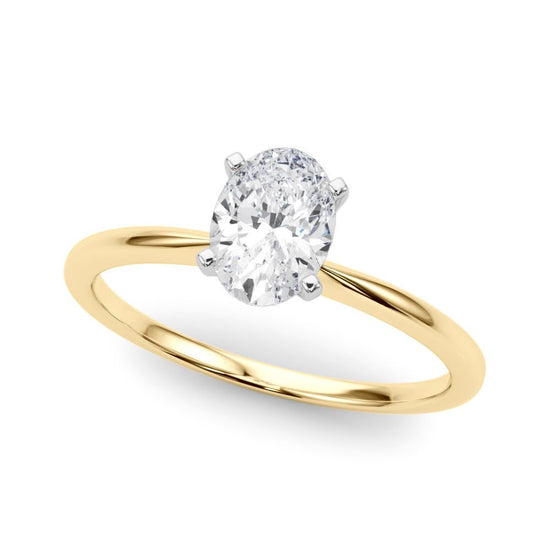 14K Yellow Gold Lab Grown Solitaire Oval Cut IGI CERTIFIED Diamond Engagement Ring - Jewelry Gift for Womens or Birthday, Wedding (1.5 Carat TW D-E Color VVS-VS Clarity)(Ring Size: 8.5)
