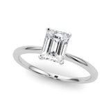 14K White Gold Lab Grown Solitaire Emerald Cut IGI CERTIFIED Diamond Engagement Ring - Jewelry Gift for Womens or Birthday, Wedding (5 Carat TW D-E Color VVS-VS Clarity)(Ring Size: 9.5)