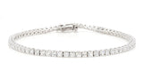 14K White Gold Lab Grown Diamond Tennis Bracelet for Women - Round Cut Diamonds 7 Inches Bracelet - Valentine Day Jewelry Gift for Womens, Her, Wedding, E-F Color, VS1 Clarity