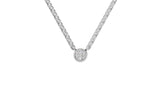 14K White Gold 5 Carat TW LAB-GROWN Bezel Round Diamond Pendant Necklace 4 Prong Value Collection (E-F Color VVS-VS Clarity)