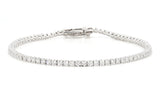 Lab-Grown Diamond Tennis Bracelet in 14K White Gold with 7-Inch Length for Women, Best Jewelry Gift ( CTTW 2 Diamond Size 1.7 mm ) ( Color E-F, Clarity VVS-VS)