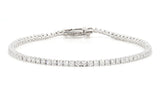 Round Shape Lab Grown Diamonds (3 Carat TW) Tennis Bracelet for Women in 14K White Gold - 7 Inches Long (Color F-G, Clarity VVS-VS)