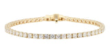 1 Carat TW Round Cut Lab Grown Diamond Tennis Bracelet for Women in 14K Yellow Gold - 7 Inches Long - Pleasant Jewelry Gift for Her (Color F-G, Clarity VVS-VS)