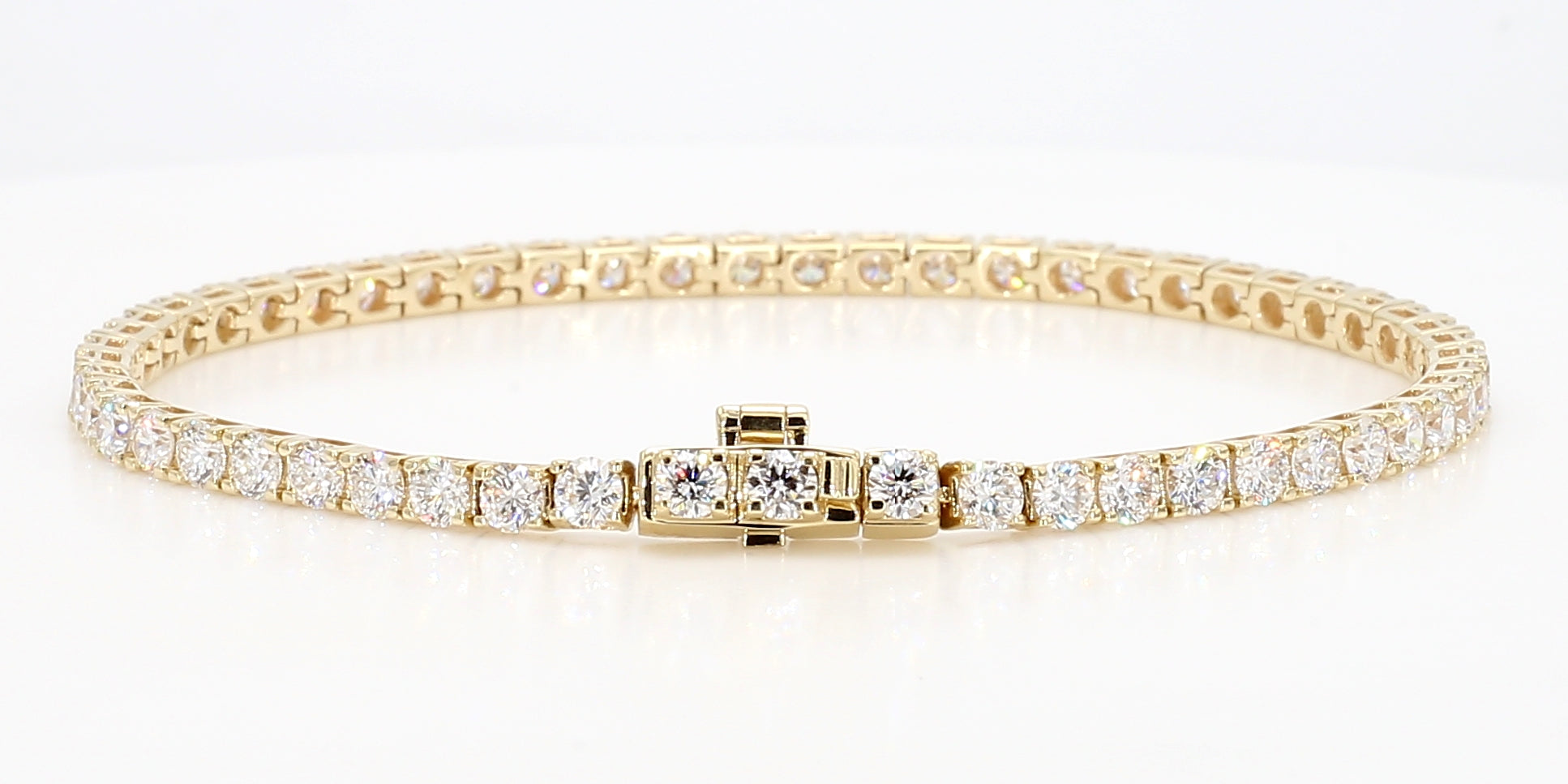 Round Shape Lab Grown Diamond Tennis Bracelet 1-10 Carat TW LW.