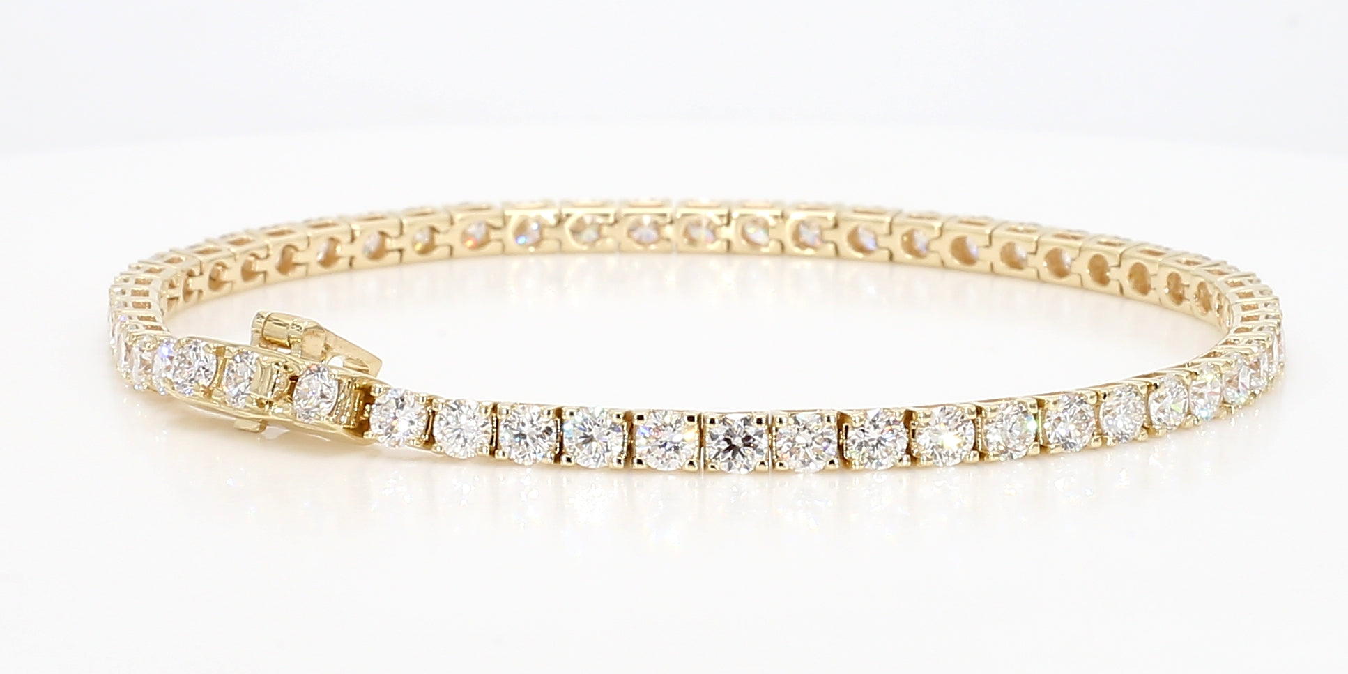 Round Shape Lab Grown Diamond Tennis Bracelet 1-10 Carat TW LW.