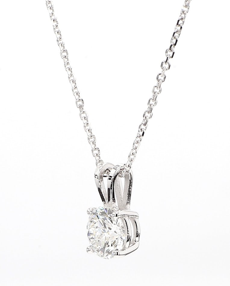 1 Carat Lab Grown Diamond Solitaire Pendant Necklace