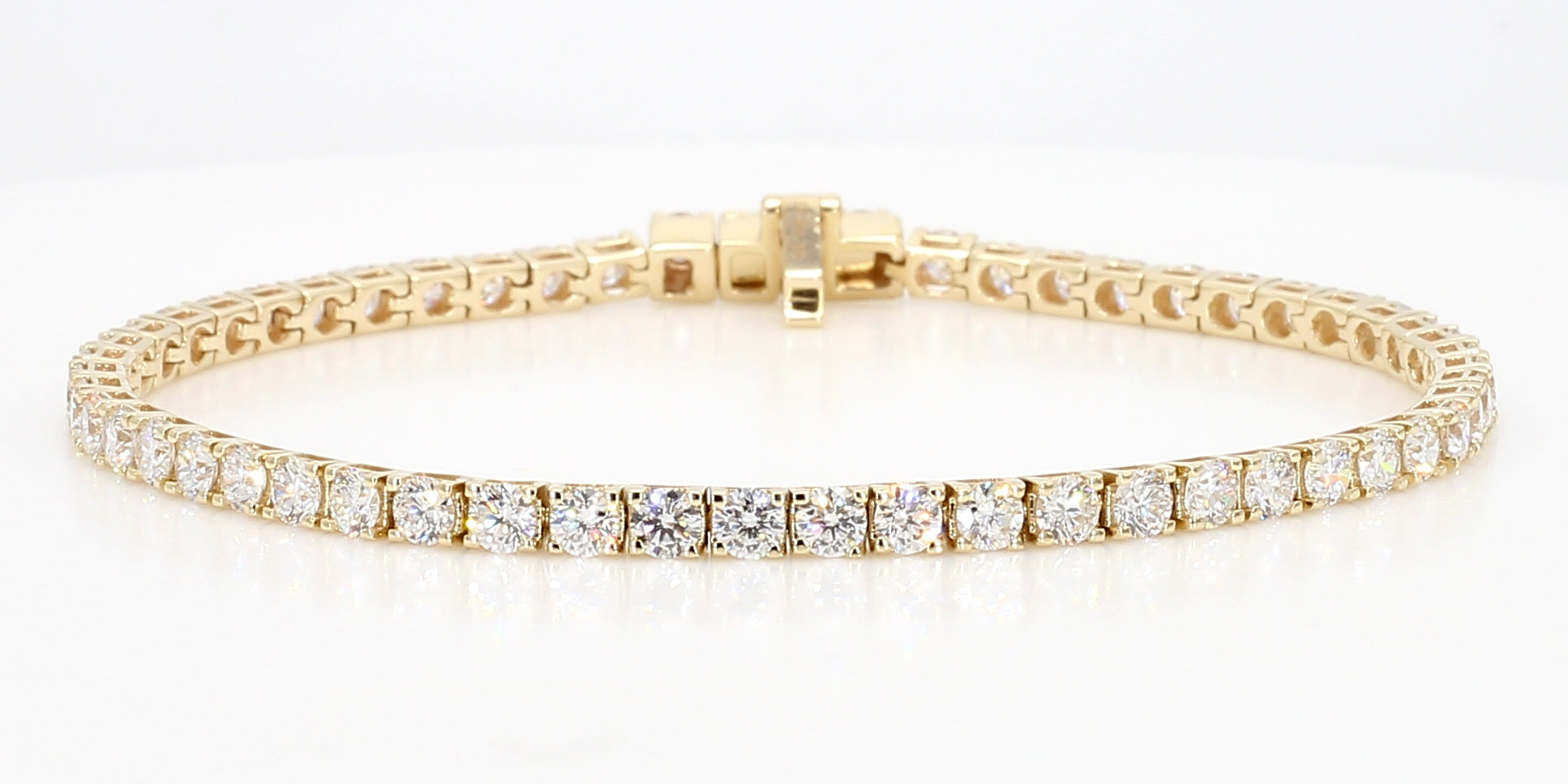 Round Shape Lab Grown Diamond Tennis Bracelet 1-10 Carat TW LW.