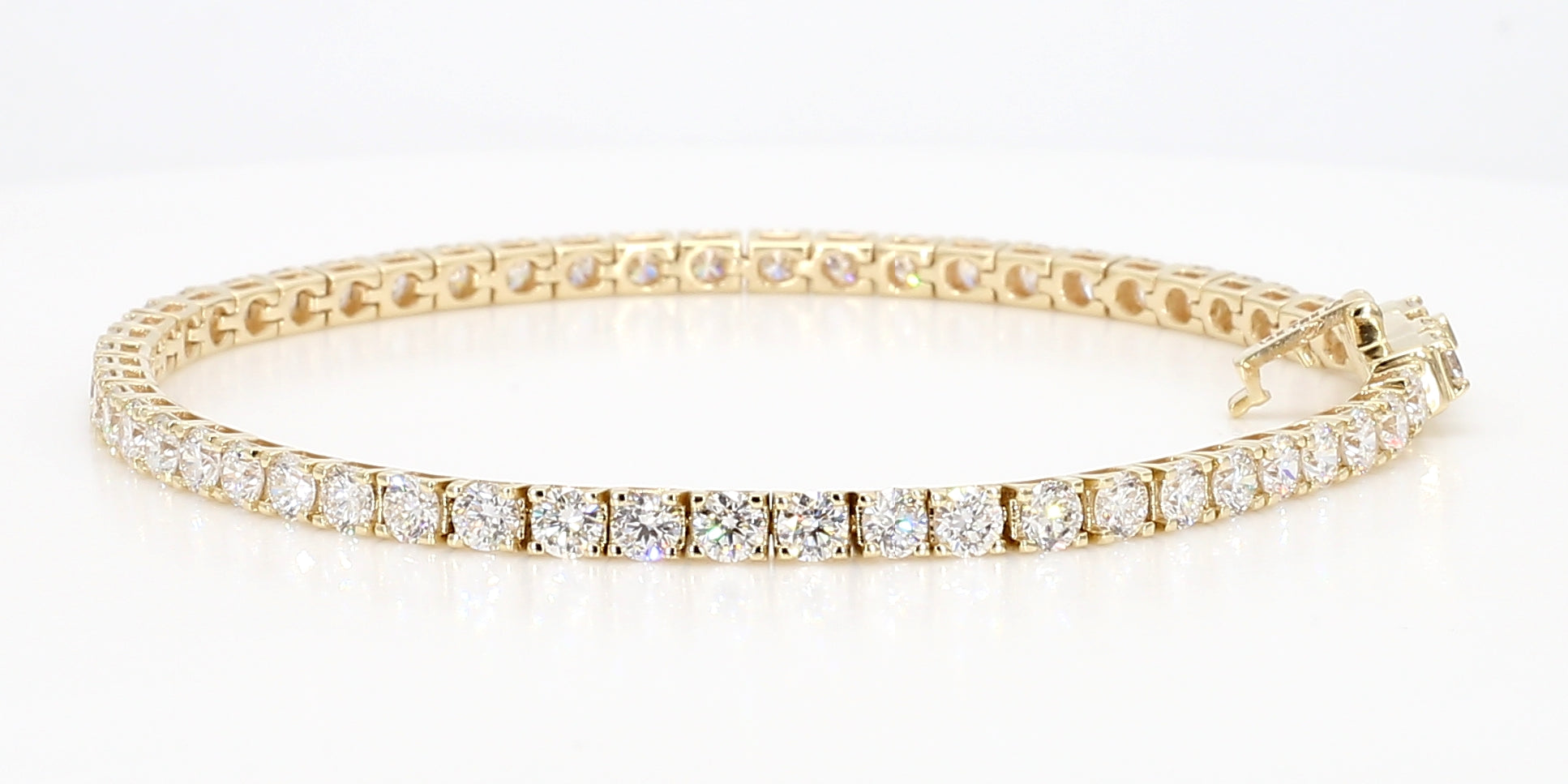 Round Shape Lab Grown Diamond Tennis Bracelet 1-10 Carat TW LW.