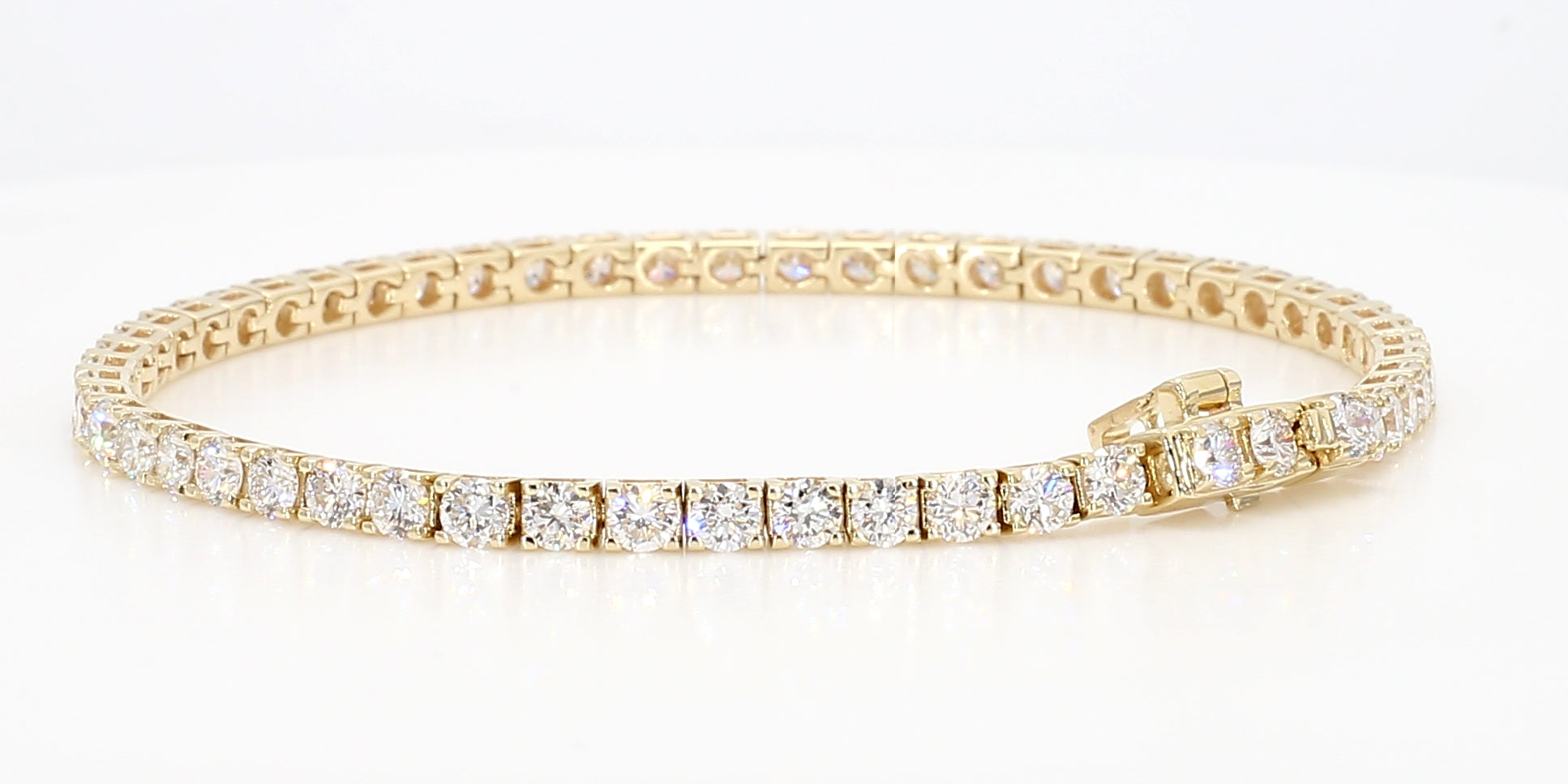 Round Shape Lab Grown Diamond Tennis Bracelet 1-10 Carat TW LW.