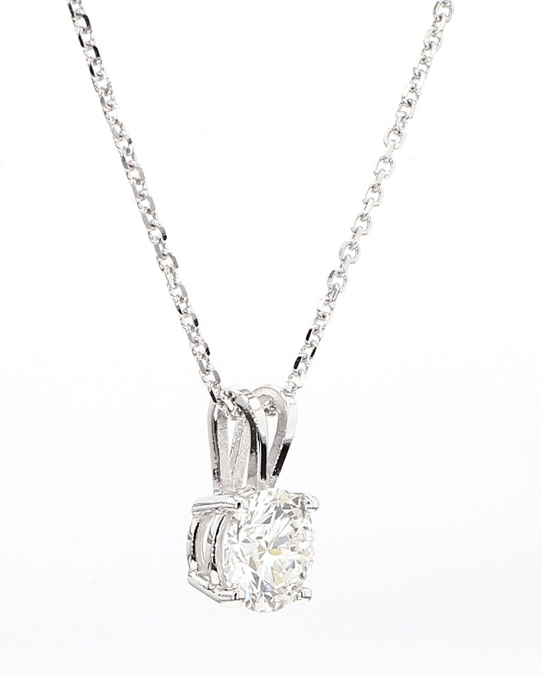 1 Carat Lab Grown Diamond Solitaire Pendant Necklace